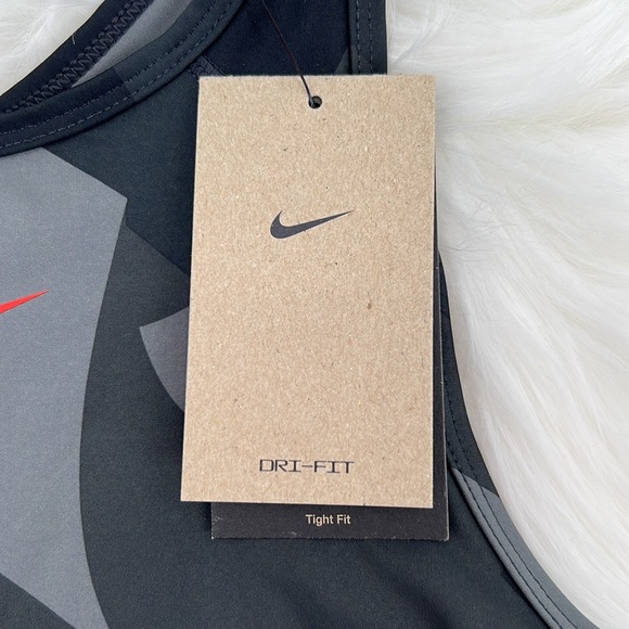 Nike Women's Pro Dri-Fit Cropped Training Tank Top - Black/Gray - New with tags - Picture 5 of 9